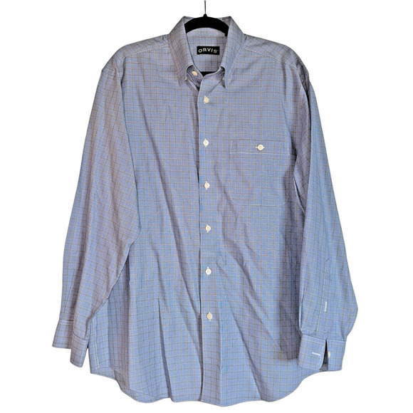 Orvis Sz L Plaid Button Down Shirt Business‎ Casual Workwear Preppy - Picture 1 of 9
